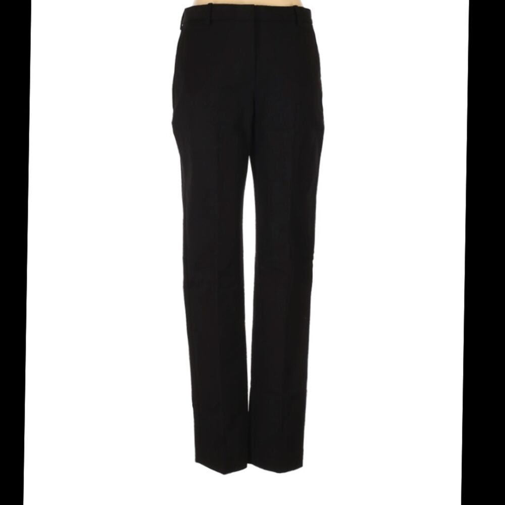 Theory Double Stretch Pleated Black Trouser Pant Women 4 NEW Professional Preppy